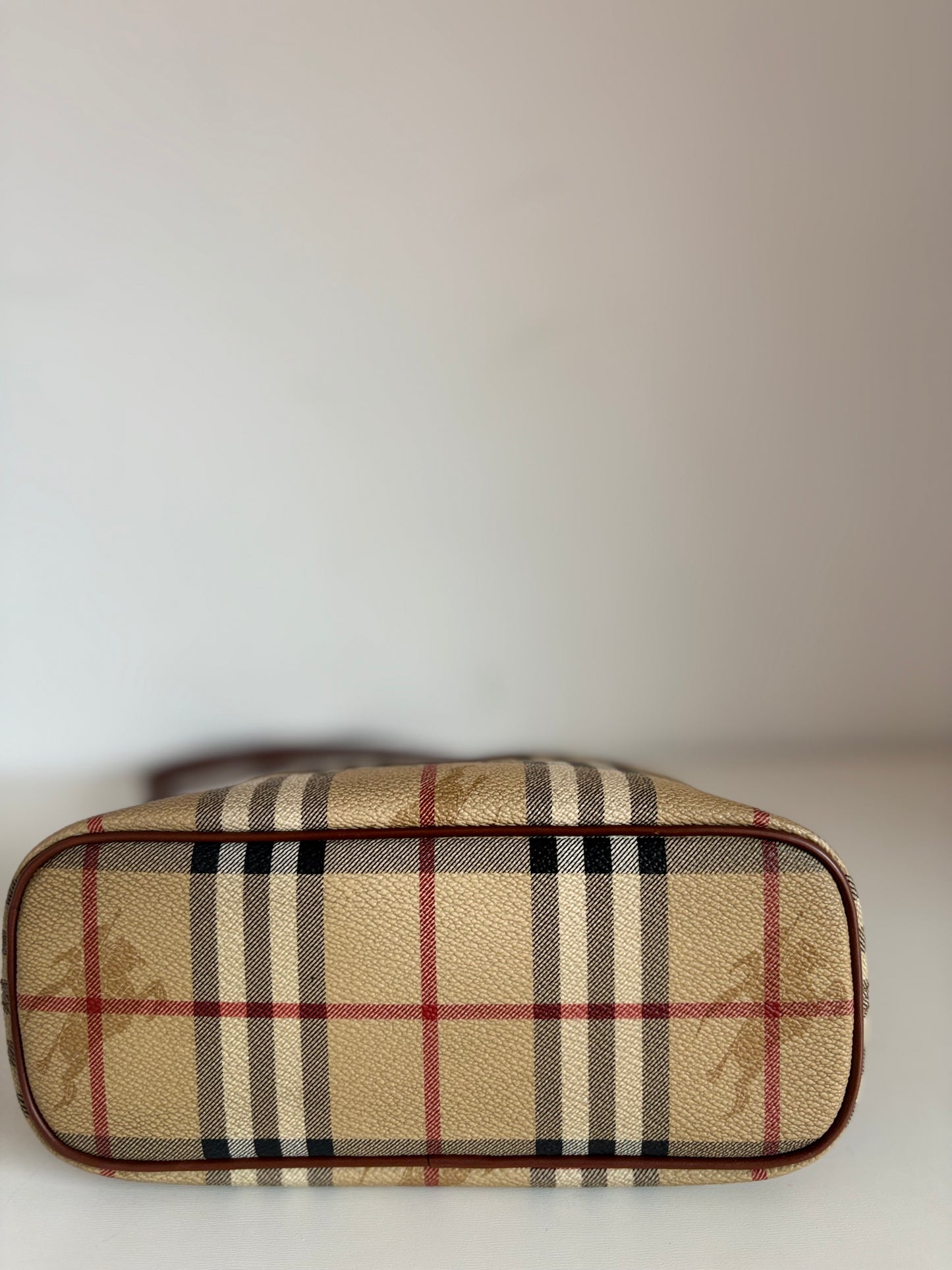 Iconic Burberry nova check bucket bag