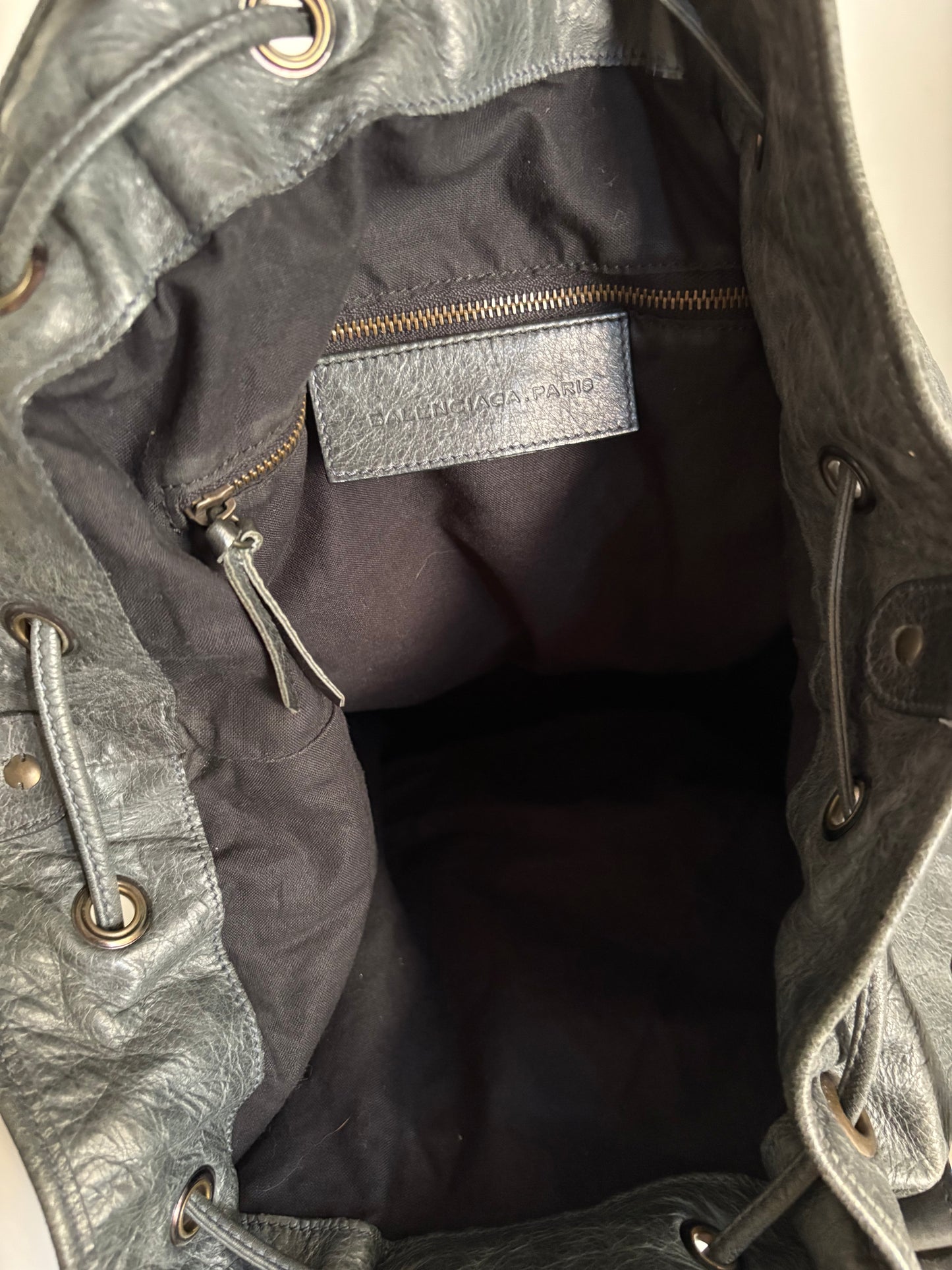 Balenciaga pompon bucket bag