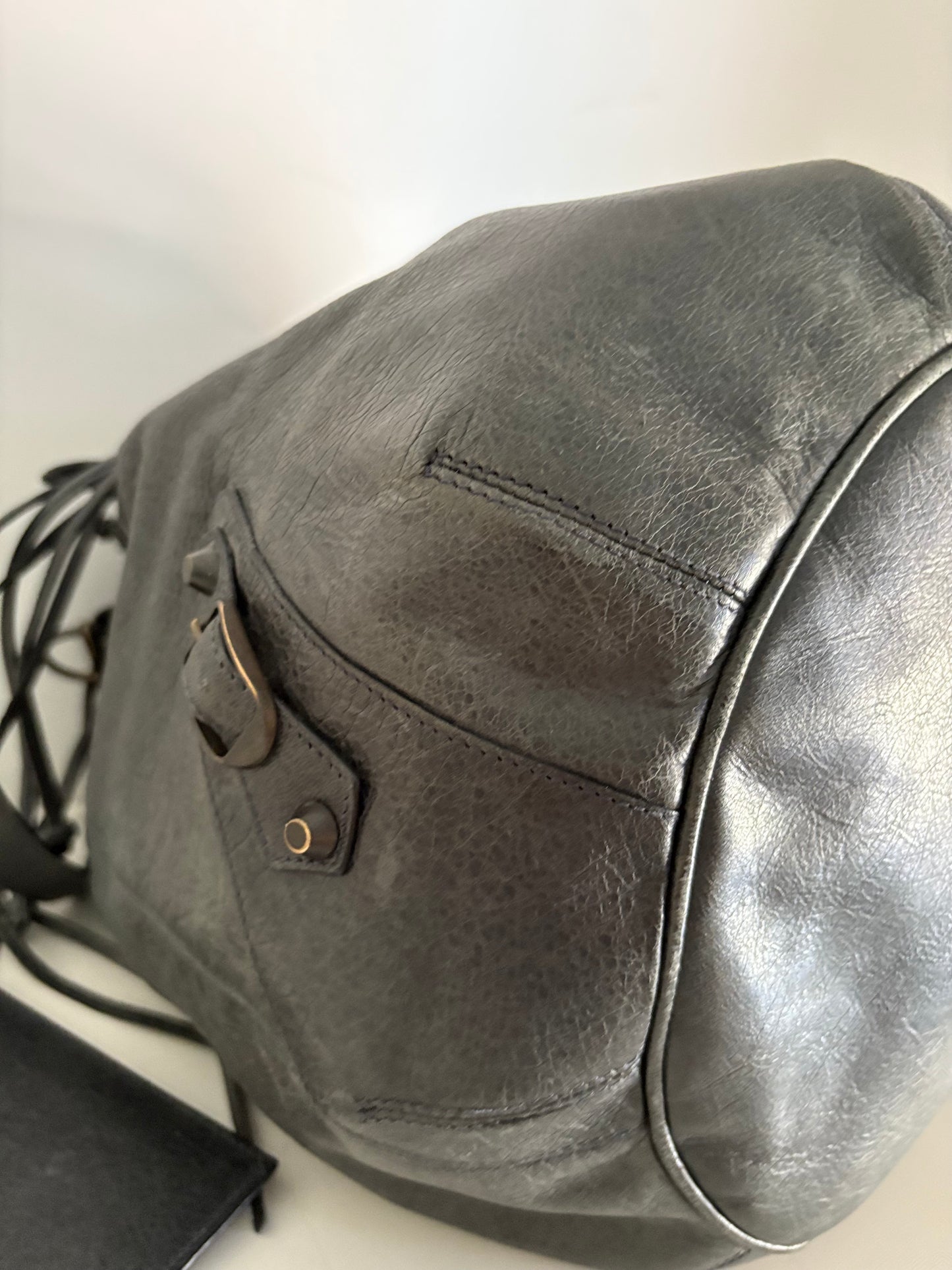 Balenciaga pompon bucket bag