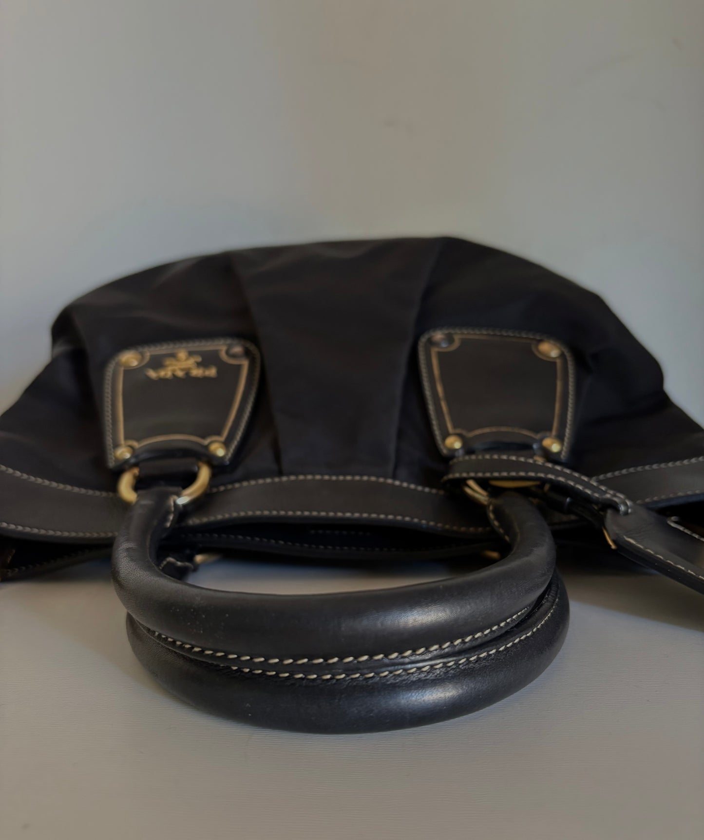 Prada nylon and leather shoulder bag