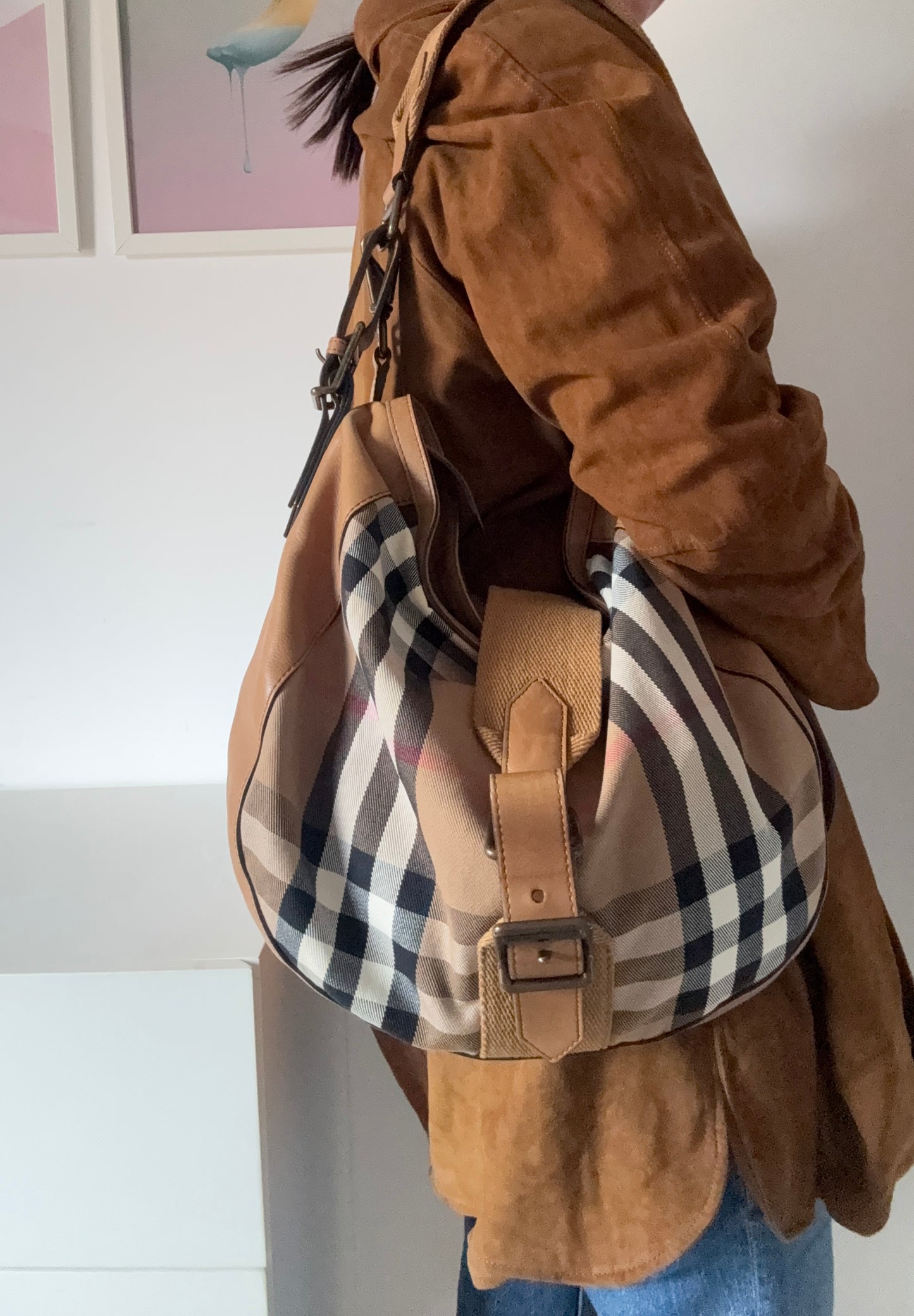 Burberry House check hobo