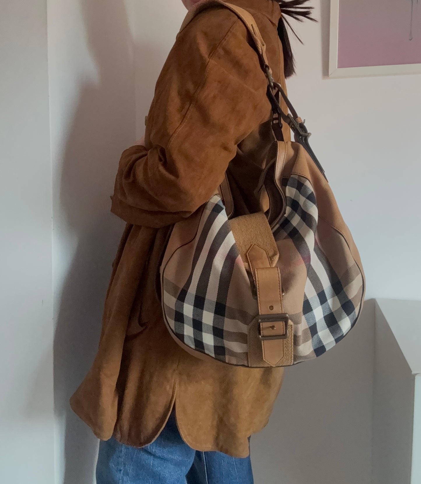 Burberry House check hobo
