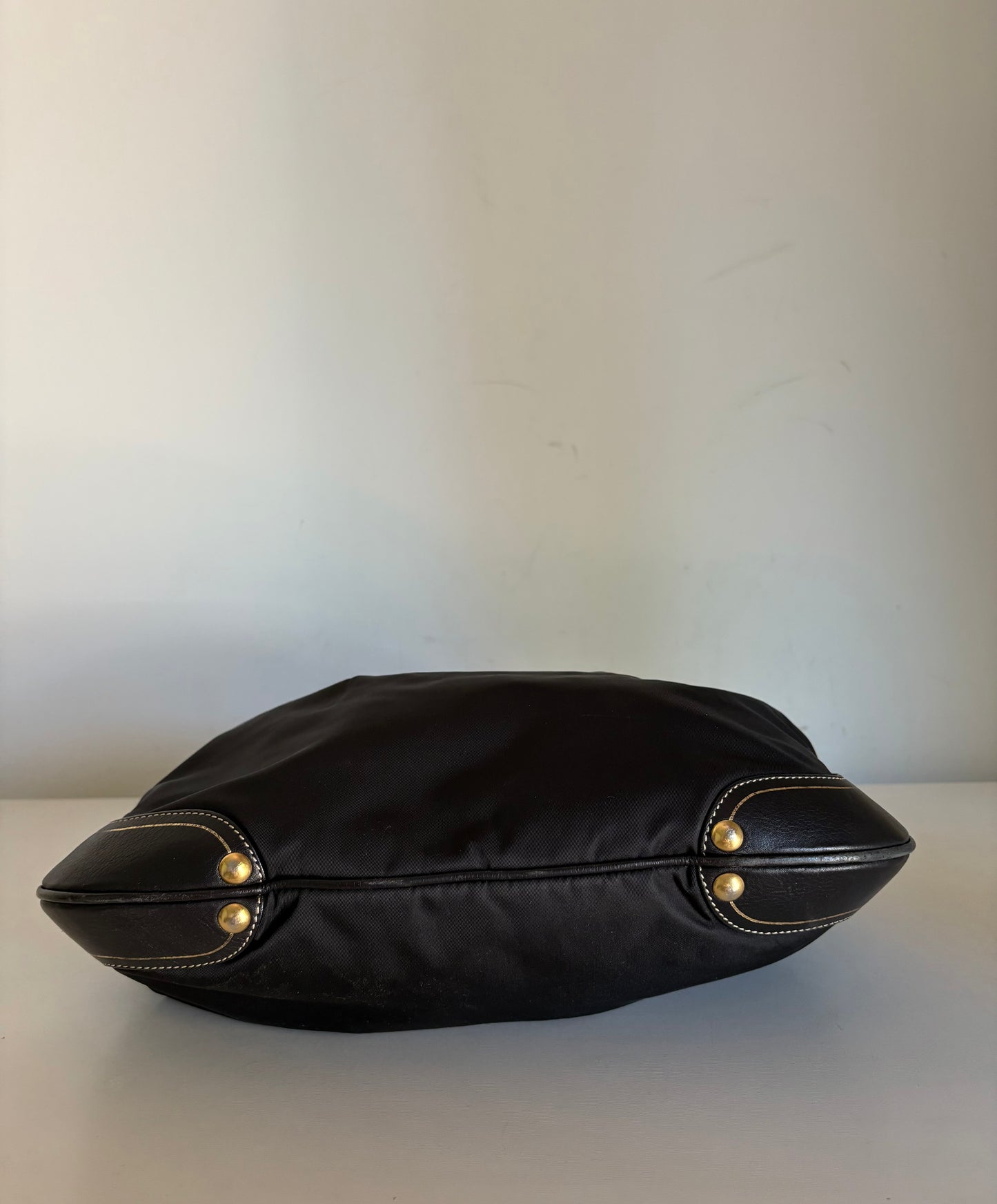 Prada nylon and leather shoulder bag