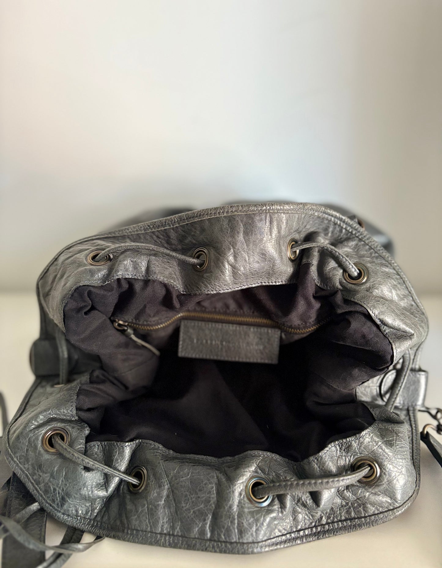 Balenciaga pompon bucket bag