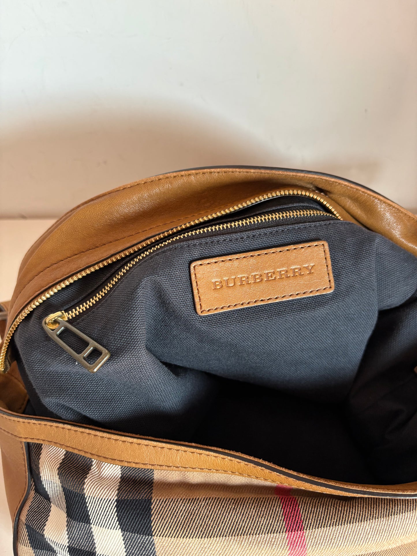 Burberry House check hobo