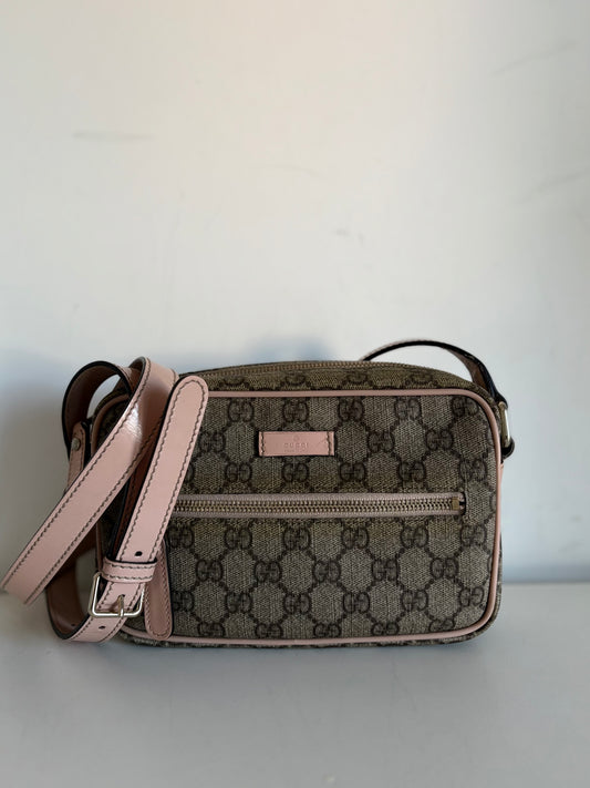 Gucci brown GG supreme crossbody bag