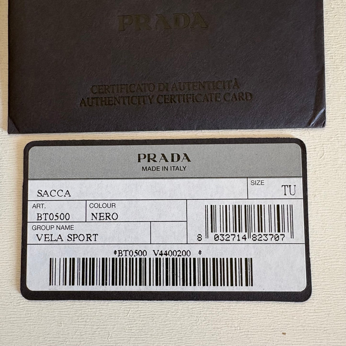 Prada BT0500 nylon bag