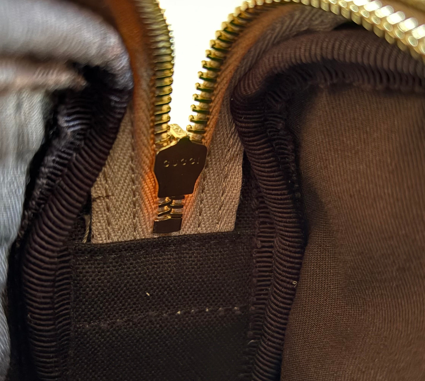 Gucci brown GG supreme crossbody bag