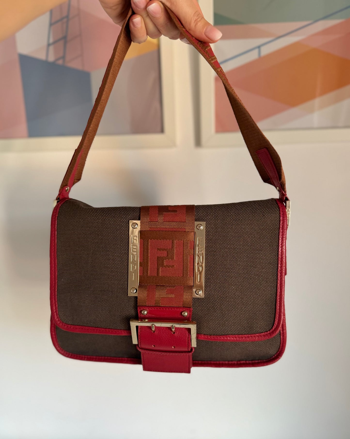 Fendi zucca canvas bag