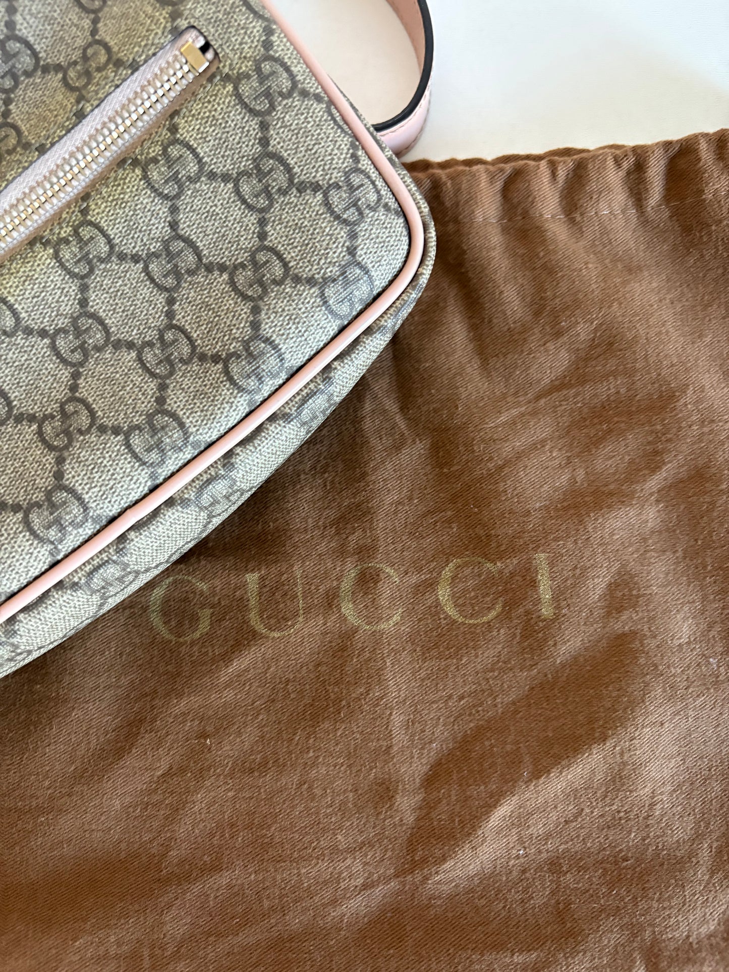 Gucci brown GG supreme crossbody bag