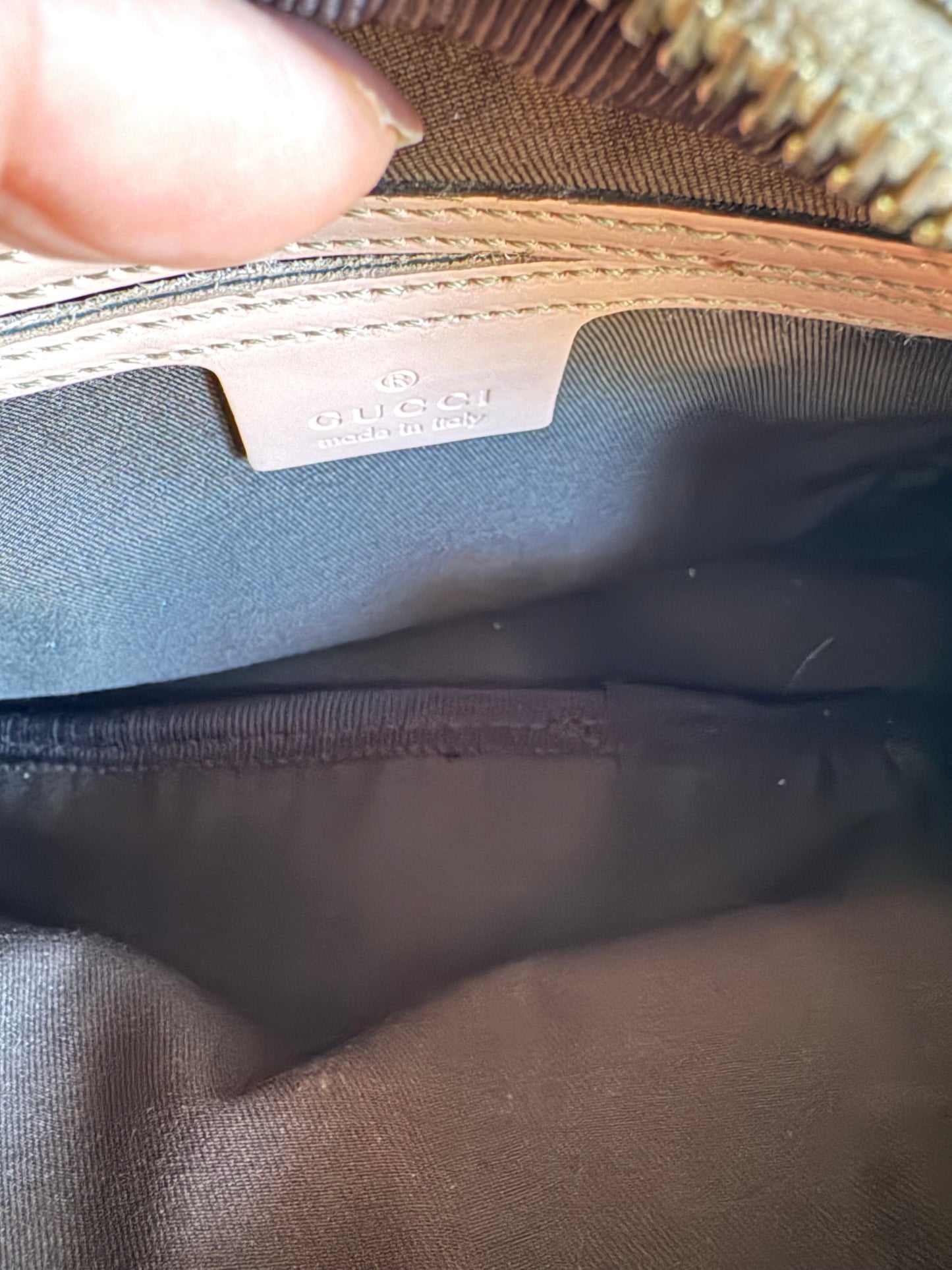 Gucci brown GG supreme crossbody bag