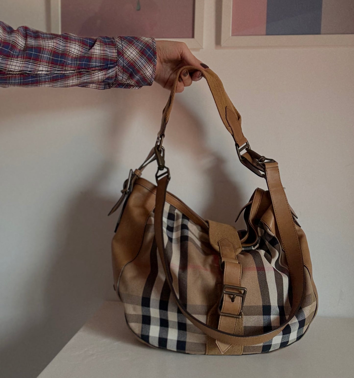 Burberry House check hobo