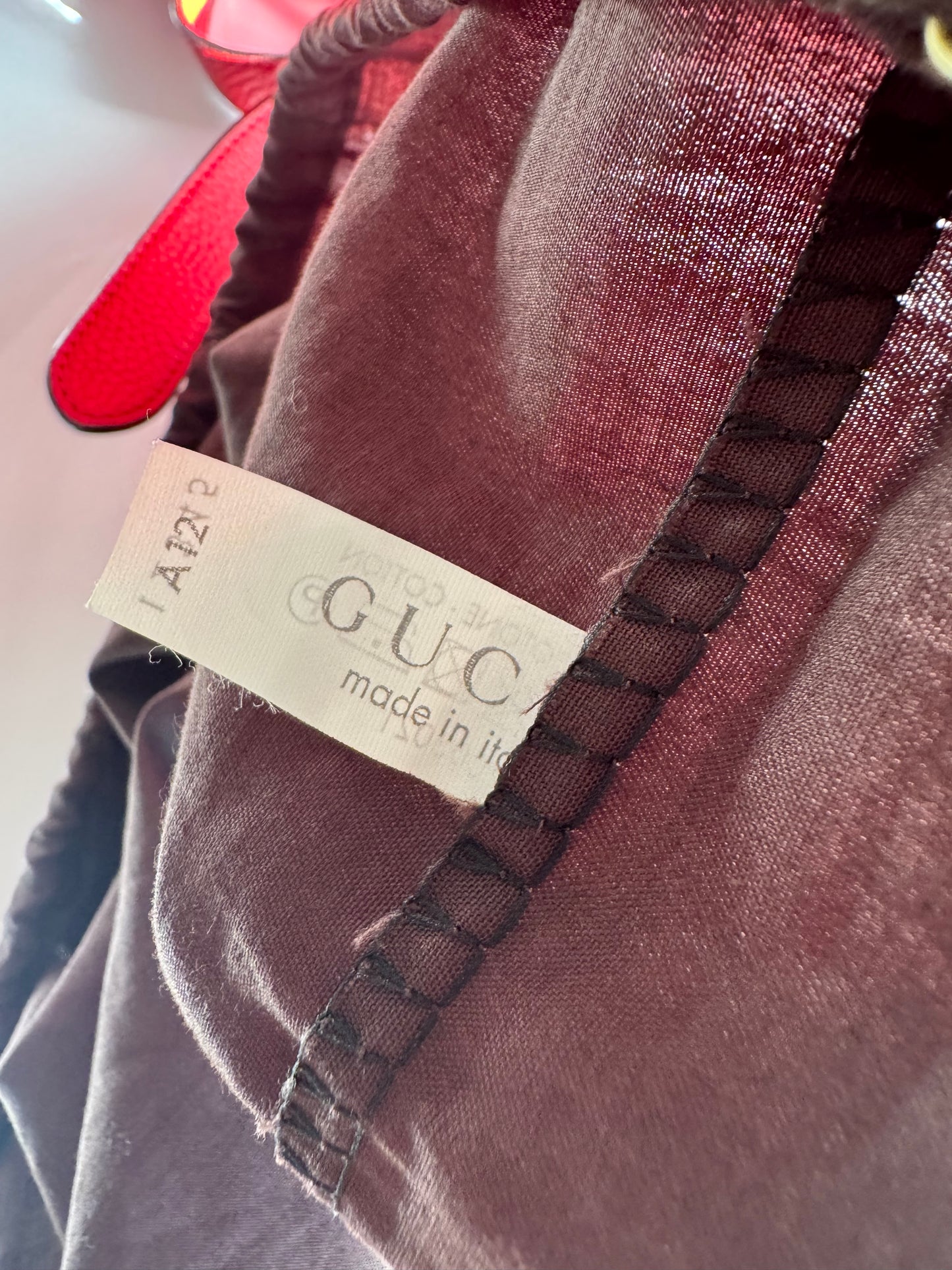 Gucci Soho Drawstring Backpack Red